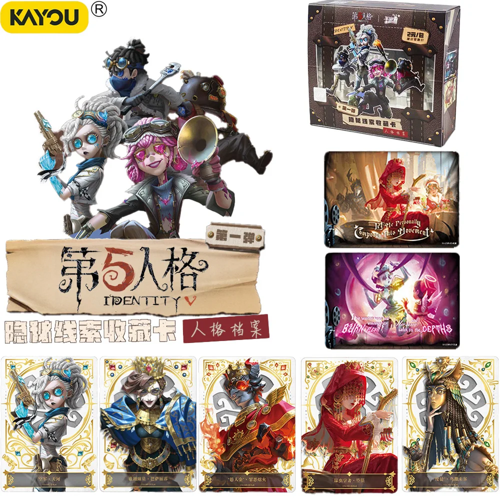KAYOU Genuine Identity V Cards Hidden Clues Pack Personality File Anime Collectible Cards Kids Toys Gifts