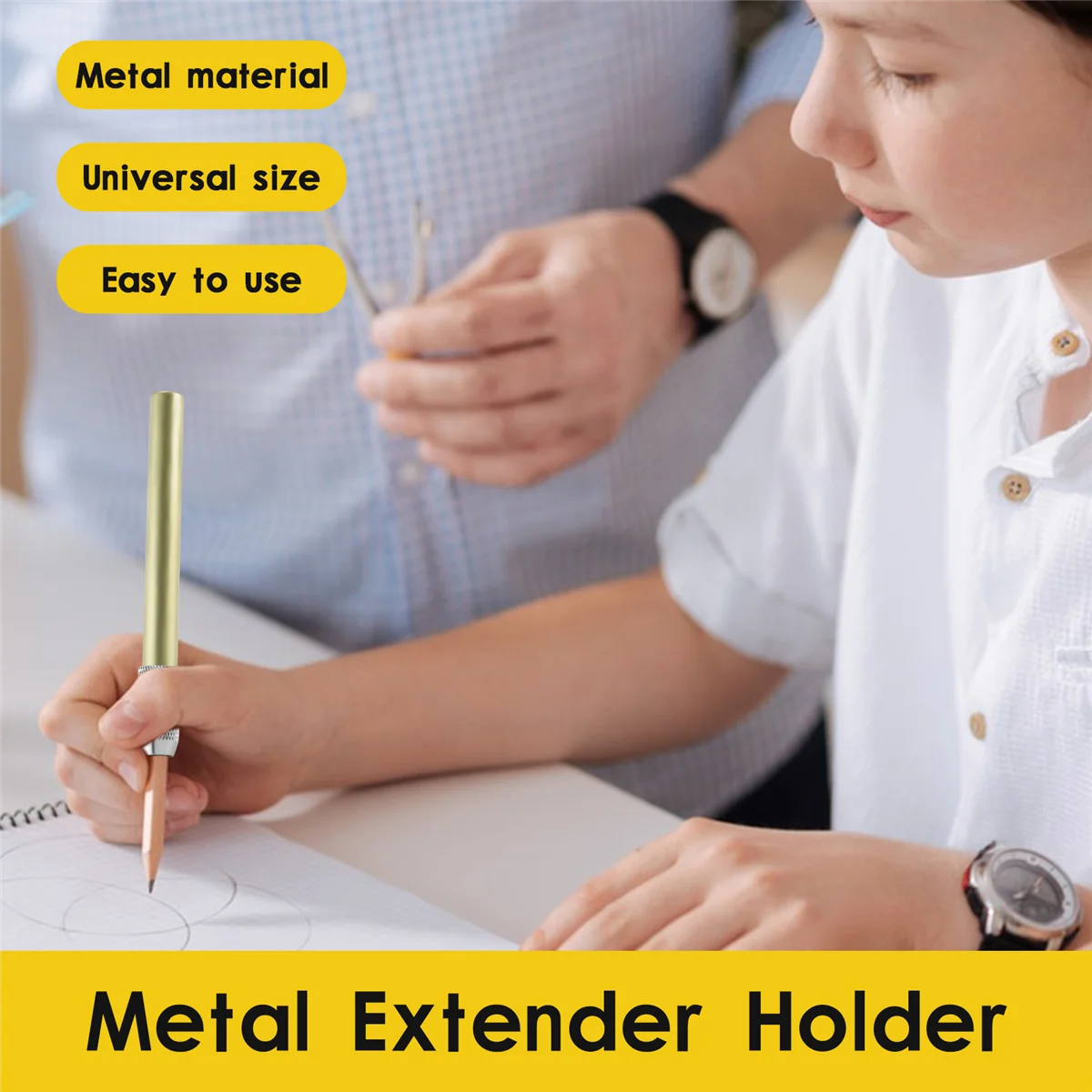 

Extender Holder 3pcs metal Pencil Lengthened Extender Holder random