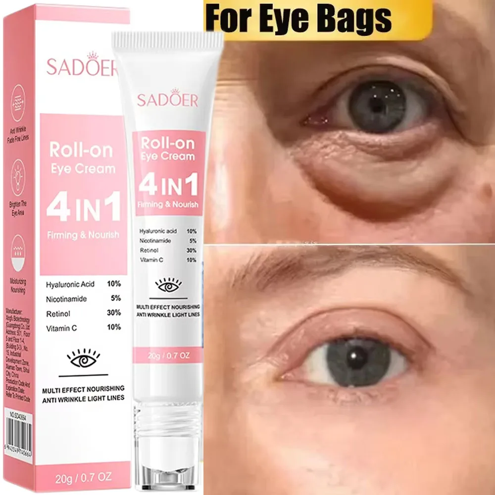 Crema de eliminación instantánea de bolsas de ojos, Retinol, antiarrugas, reafirmante, decoloración de la piel, líneas finas, anticírculo oscuro, hinchazón, ilumina el cuidado de la piel de los ojos