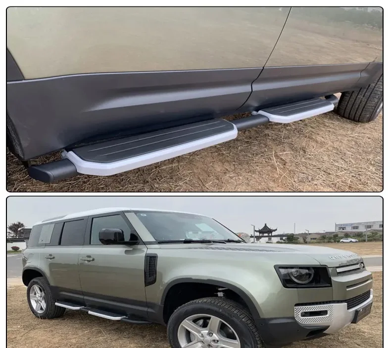 Silver Black Color Body Kit Fixed Side Step for New Defender 90 year 2020 - 2022