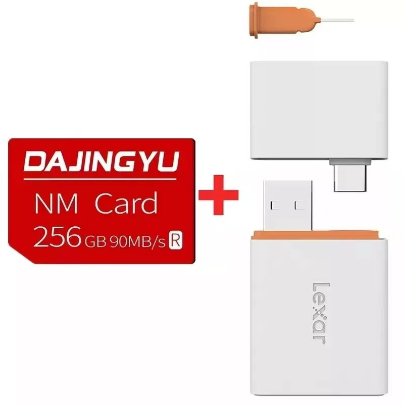 NM Card 256 GB 128GB 64GB Nano Memory SD Cards for Huawei P60 P40 P50 Mate 30 Pro RS Nova Honor NM TF USB Type C Card Reader