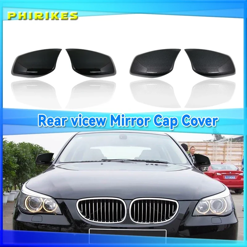 

Rearview Mirror Cover Cap Carbon Fiber / Black for BMW 5 Series E60 E61 E63 E64 2004-2008 520i 525i 528i 528xi 530i