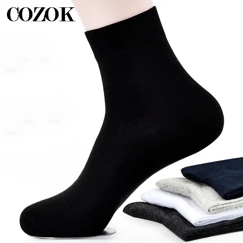 

5 пар/лот, мужские хлопковые носки, новый стиль, черные деловые мужские носки, мягкие дышащие летние зимние мужские носки, Calcetines Hombre