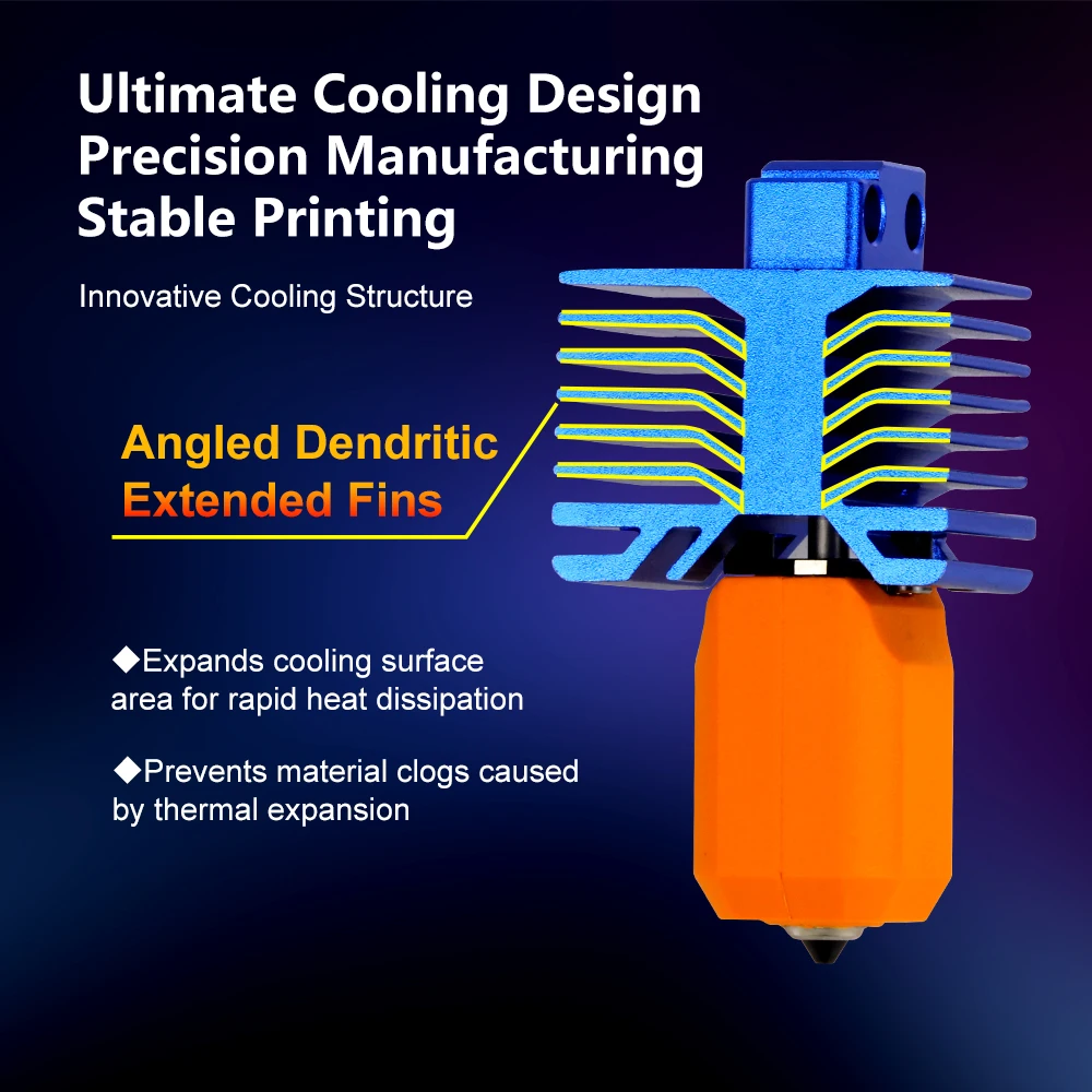 TZ5.0 Hotend-Kit für Bambu Lab P1P/P1S, einteilige Bimetall-Härtestahldüse, Hotend 0,4 mm für Bambulab X1/X1C 3D-Druckerteil – Detail 14