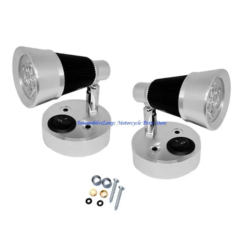 H7BD DC12V Interior Reading Lamp, Rotatable RVs Boats Light for Boats Campers Motorhome 3000K/6000K