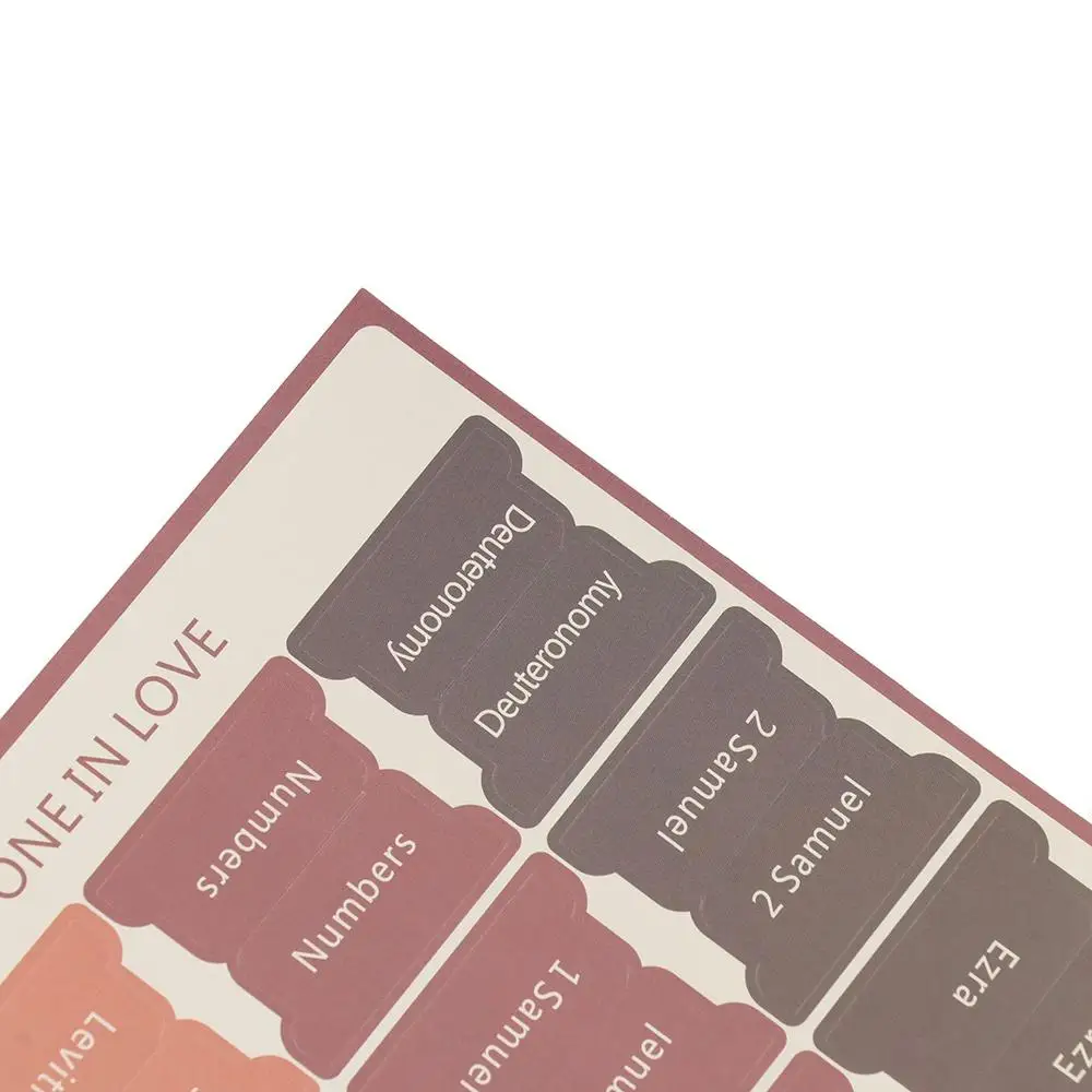 Book Accessories 5 Sheet Bible Index Writable Self-adhesive Bible Sticker Paper Tabs Removable Bible Label Study Supplies