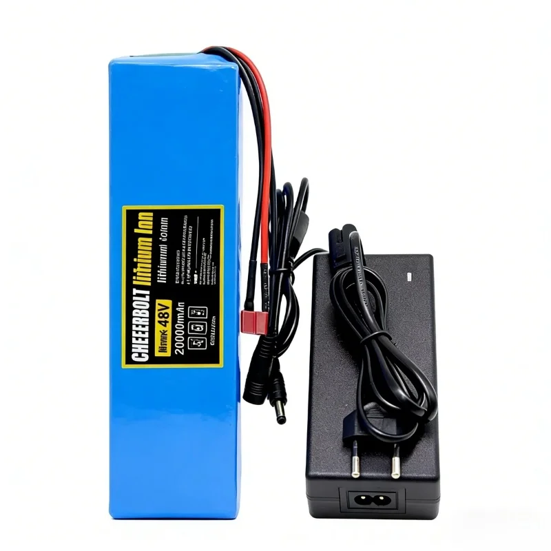 

13S3P 48V 20Ah Lithium Ion Battery Pack with 54.6V 2A Charger & XT60 Plug for Scooter Bafang 1000W Conversion Kit High Power