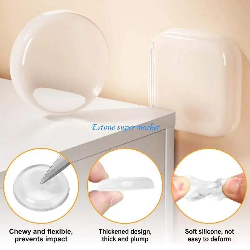 090B 2 مجموعة سدادات حماية لاصقة لمقبض الباب الشفاف #2