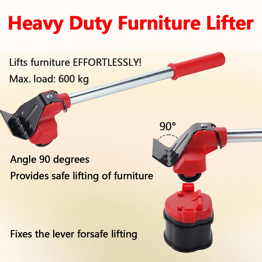 6KG Furniture Moving Transport Roller Set Heavy Duty Lifiting Caster Tool Furniture Transport Lifter Sliders Roller Tool image 5