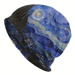 Hat The Starry Night By Vincent Van Gogh Autumn Spring Caps For Men Women Oil Painting Art Skullies Beanies Ski Caps Cotton Bonn