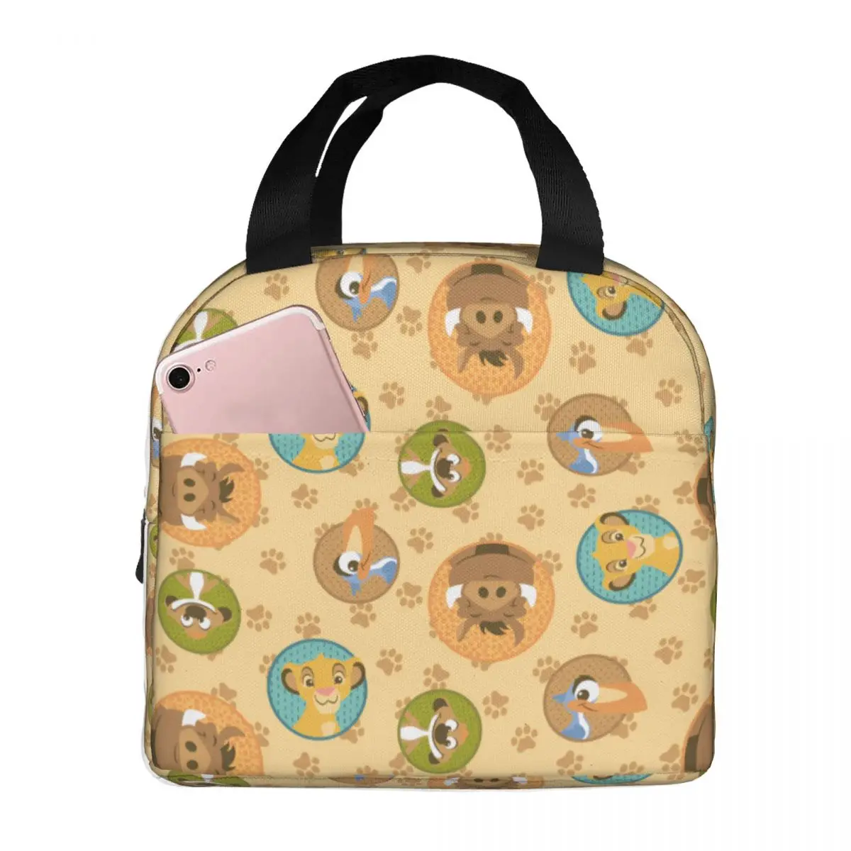 

Термосумка для обедов Custom Liones Anime Kinges для женщин, портативная, с изображением Хакуна Матата и Симбы, термоконтейнер для бенто, для пляжа и путешествий