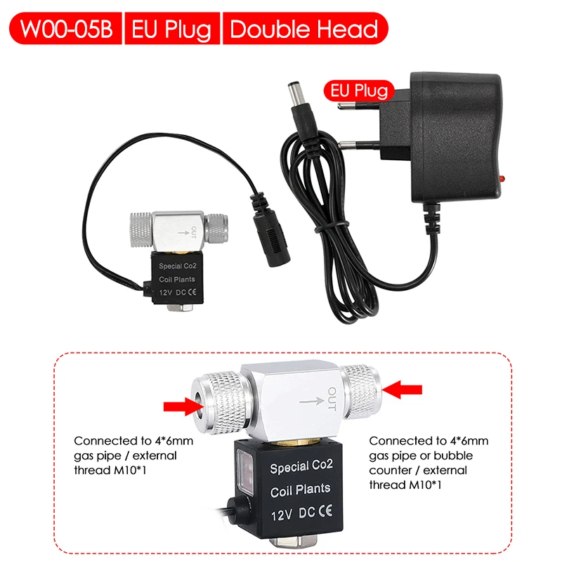 Dreamburgh Aquarium Magnetventil CO2 System Regler Aquarium Zubehör Elektrische Niedrigtemperatur Magnetventil Für Aquarium DC12V 6