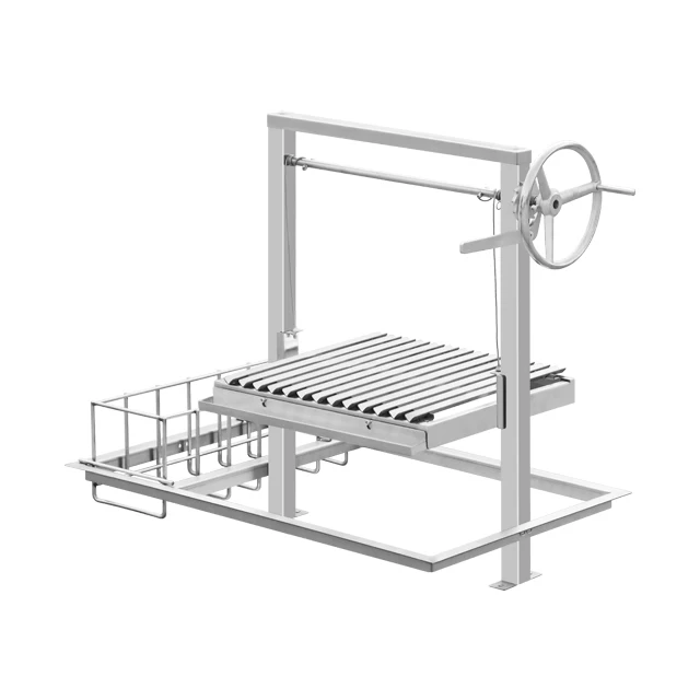 Professional Non Electric Rotary Chicken Grill Machine Smokeless Grill With Adjusted V Shape Grate & Ember Basket