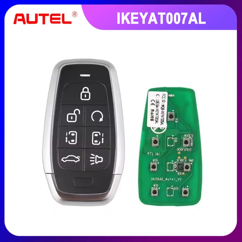 

1 шт. ключ Autel IKEYAT007AL AT007AL независимый универсальный умный дистанционный ключ 7 кнопок для умного ключа Autel для KM100 IM508 IM608