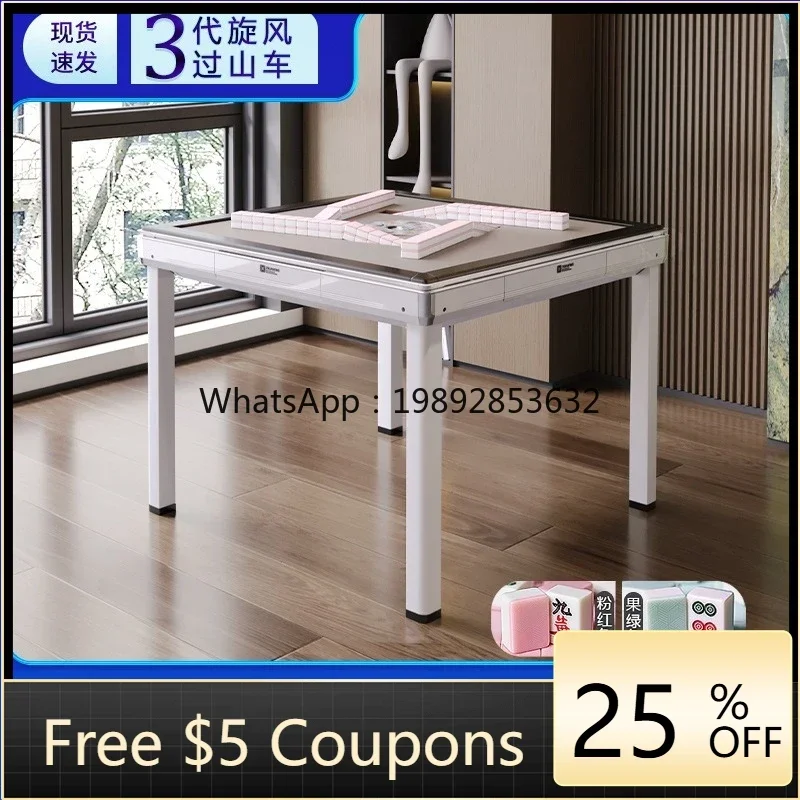 

JX Wing Mahjong Machine Fully Automatic Whirlwind Roller Coaster Dining Table Dual-use Mahjong Table No Pushing Cards