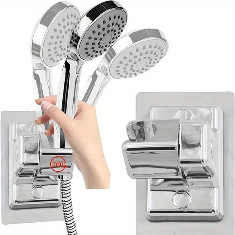 

Держатель для душа Держатель на присоске 360° ° Регулируемый держатель насадки для душа с покрытием, держатель насадки для душевой рейки, настенный кронштейн для ванной комнаты