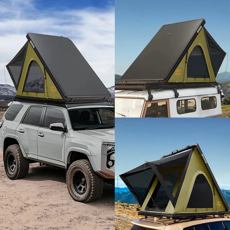 Hot Selling Quick Setup Weight Aluminum Hard Shell Pop Up Rooftop Tent for Camping Car Roof