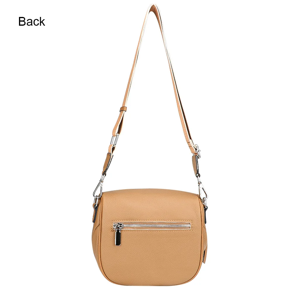 Royal Bagger Genuine Leather Saddle Bags, Large Capacity Crossbody Bag, Trendy Retro Shoulder Purse for Women 1646