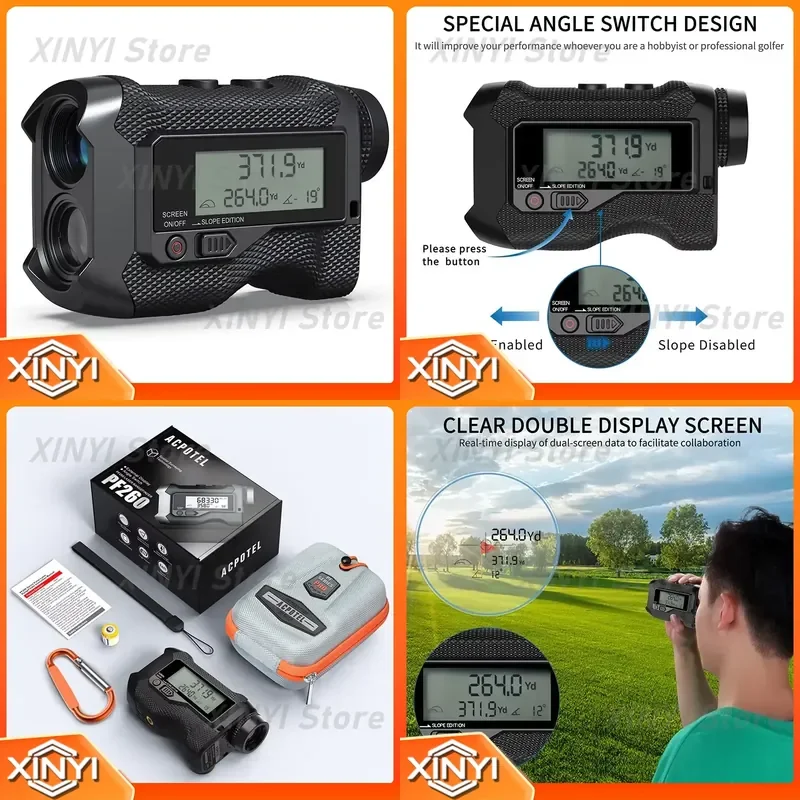 for Dual-display Mini Golf Measuring Instrument Laser Distance Meter Inclinometer Telescope Rangefinder Tool