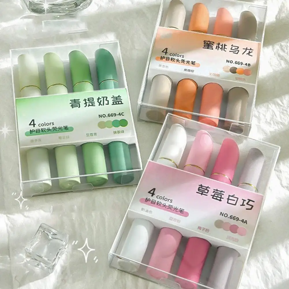 학생 아티스트용 속건성 하이라이터 펜 세트, 진동 하이라이터, 잉크 얼룩 방지 마커, 부드러운 치즐