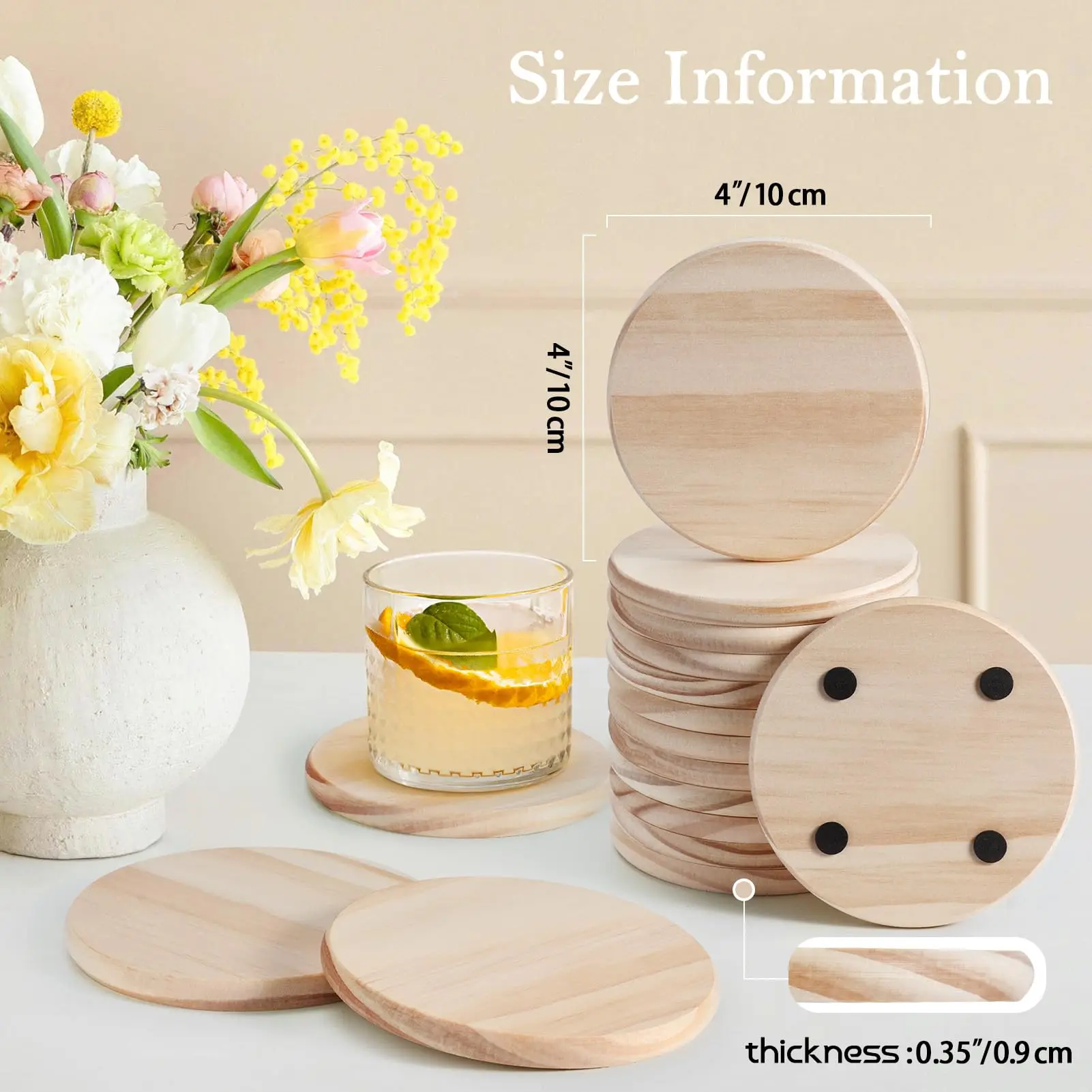 Unfinished Wood Slice Set 3