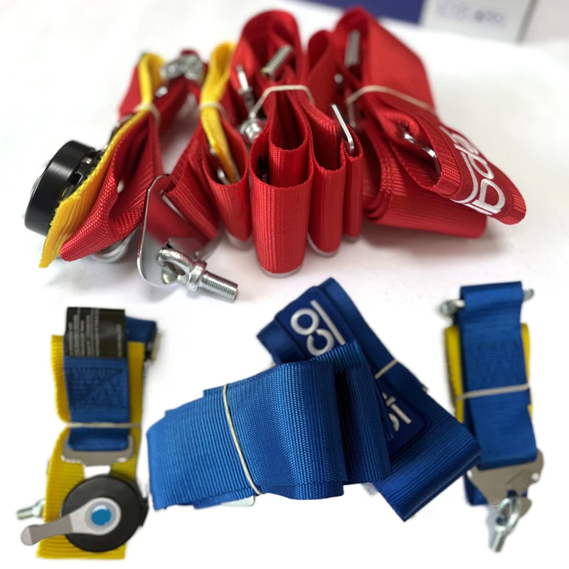 Fashion 4 Point Seat Belt universal Racing Car Seat Belt Harness with Camlock Quick Release Modify Car Harness Safety with Logo