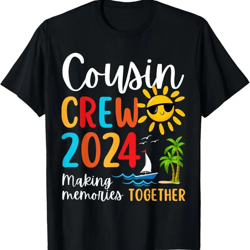 

Футболка Cousin Crew 2024 для летних каникул, пляжной семьи, одинаковые футболки