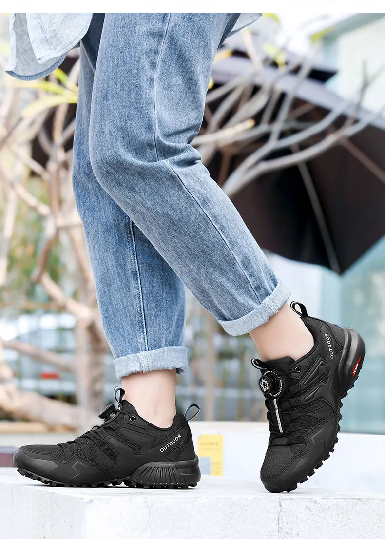 Herren Wanderschuhe Atmungsaktives Netz Herren Sneakers Leicht Outdoor Laufen Sport Bike Lock Schuhe Herren Camping Wandern – Detail 8