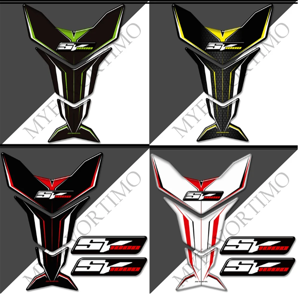 Tank Pad Fuel Protector For Suzuki SV1000S SV 1000 S Emblem Badge Logo Stickers Decal Knee Tank Pad Fuel Protector For Suzuki S