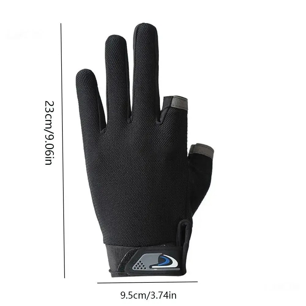 Sun Protection Fishing Gloves Protect Hand Anti-slip Two-finger Sports Gloves Bicycle Riding Gloves Outdoor