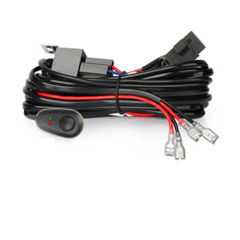 Wiring Harness Kit for 2 Light Fuse On-Off Switch 12V 40A Relay 180 W/ 300W for 4-52 Inch Led Work Light Bar