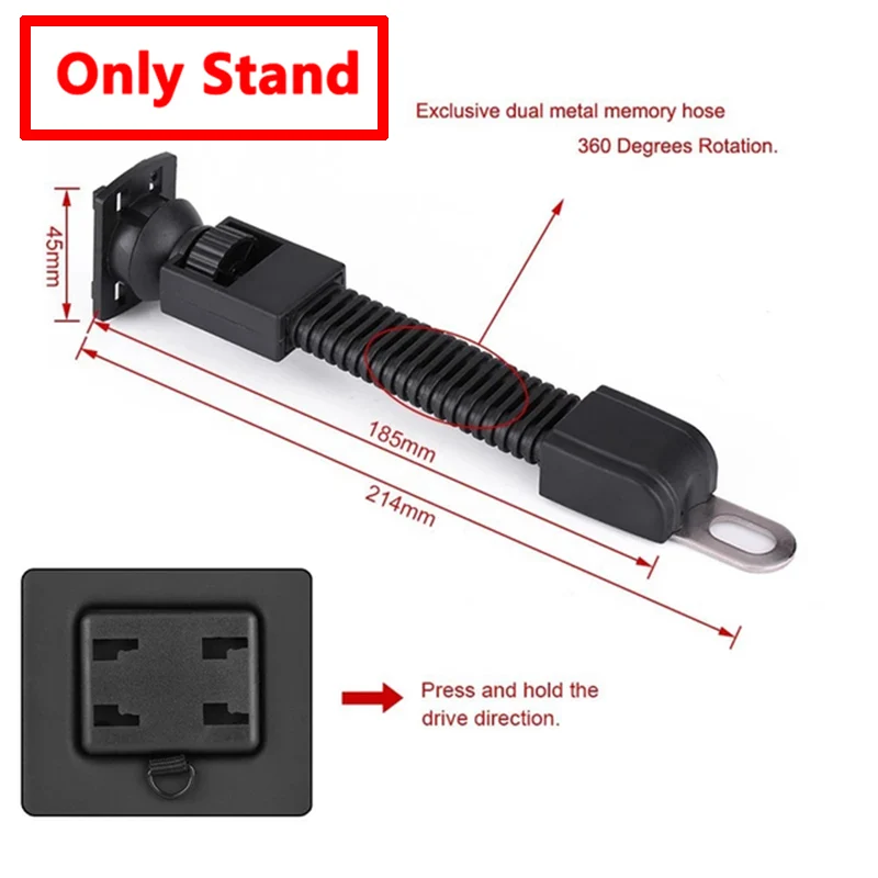 Separate Accessories! Universal Bicycle Motorcycle Phone Holder Waterproof Zipper Pocket Cellphone Handlebar Mount (Not a set)