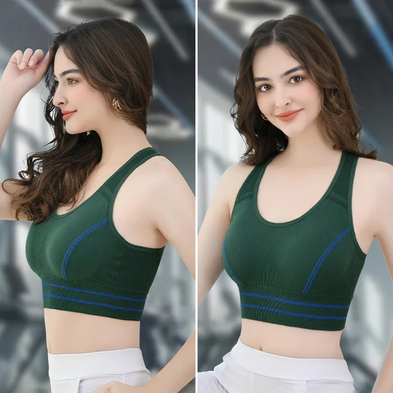 

Спортивный бюстгальтер для женщин, с мягкой подкладкой на спине, на бретелях, средней степени поддержки, для йоги, с фиксированными чашками