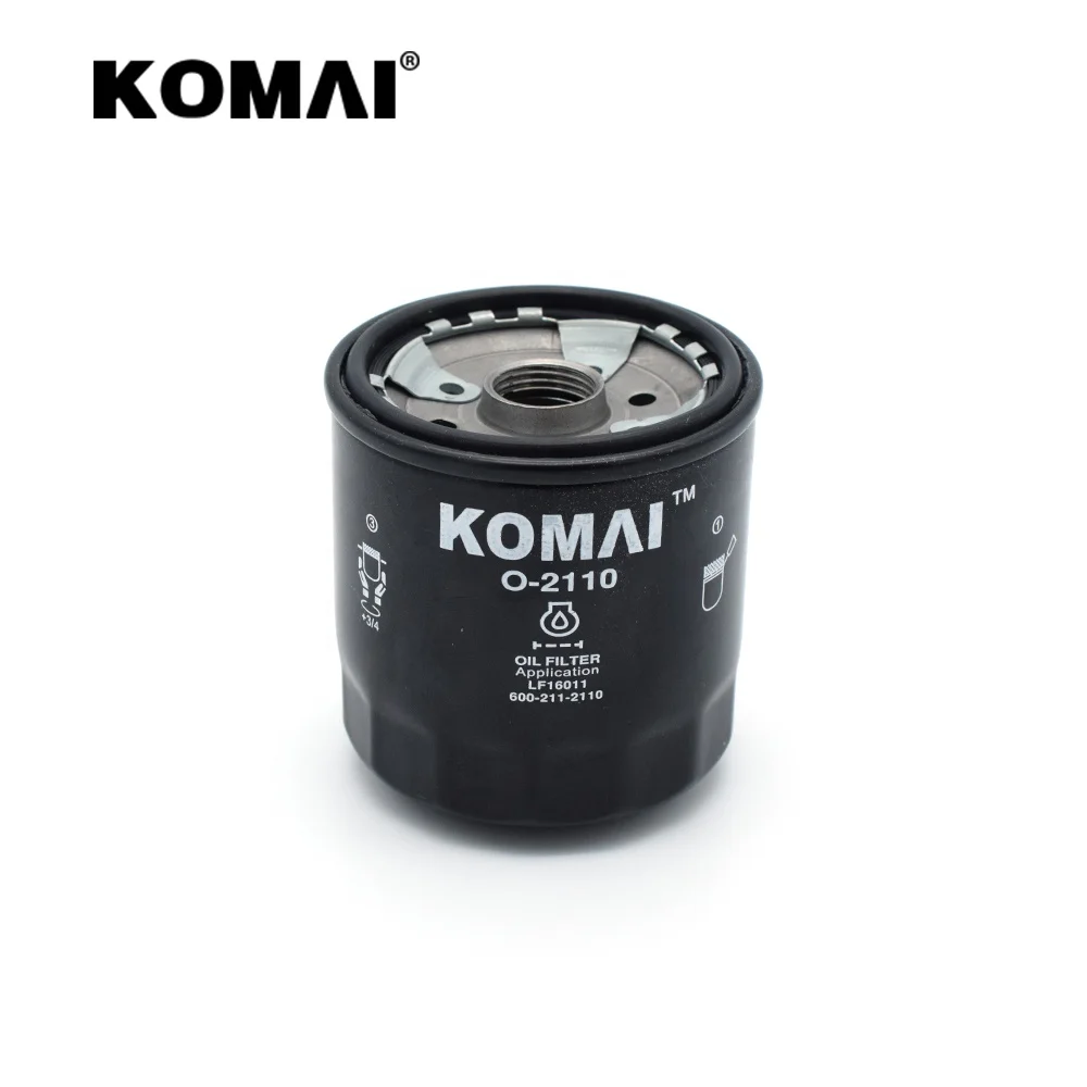 For Komatsu 600-211-2111 600-211-2110 Engine Spin On Oil Filter Komatsu Excavator Pc130-7