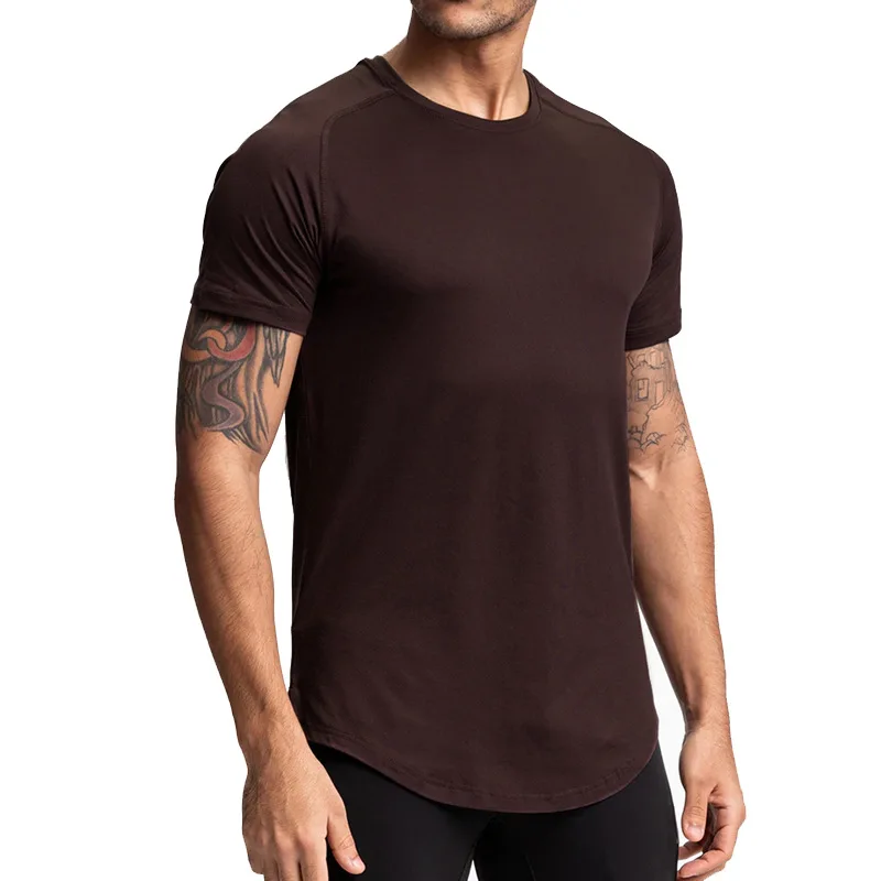 T-shirt de Sport à manches courtes pour homme, maillot de Sport à séchage rapide pour l'entraînement, la musculation et la course à pied