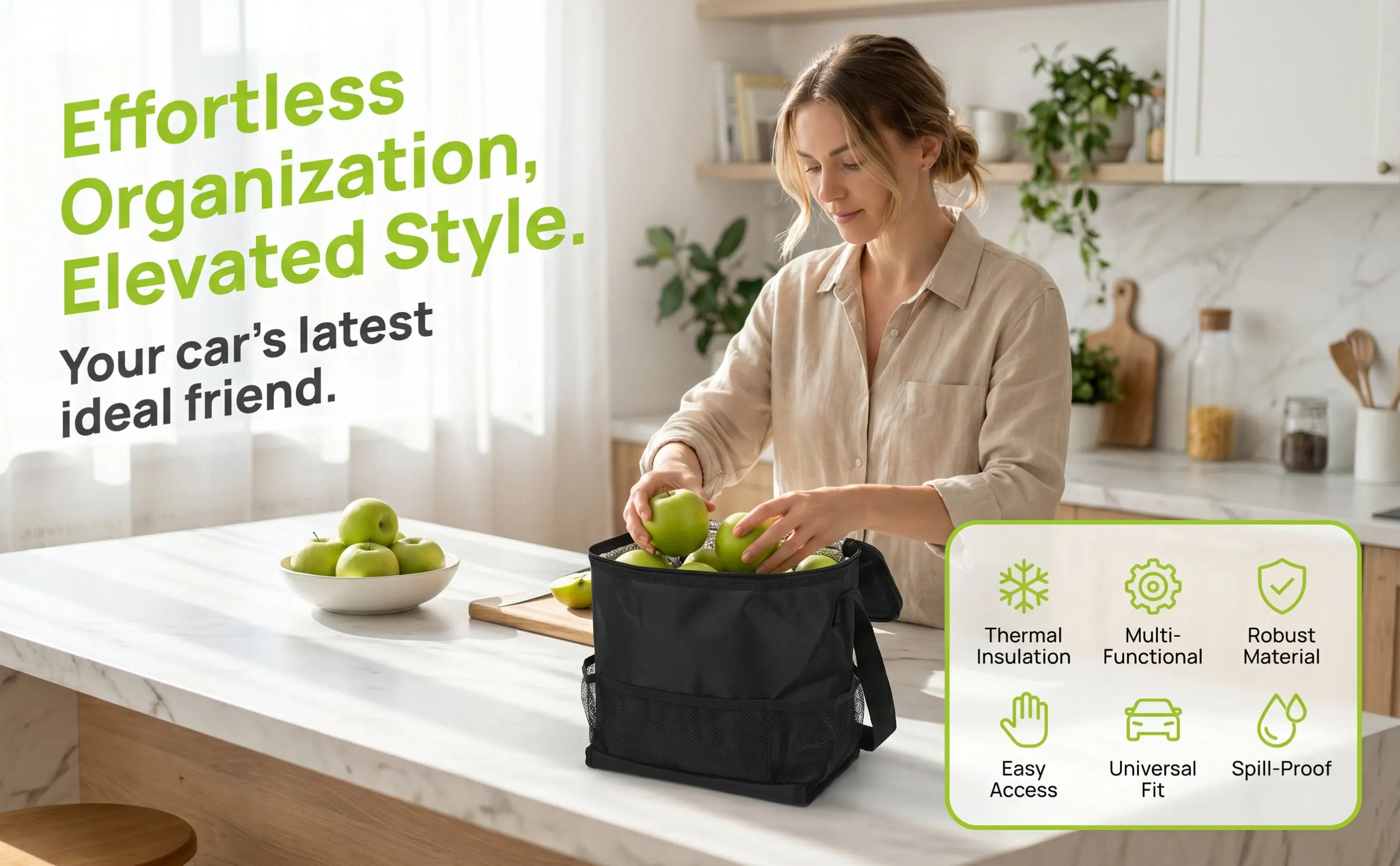 Convenient Car Storage Bag For Auto Thickened Material Easy Clutter Free Organization Seat Back