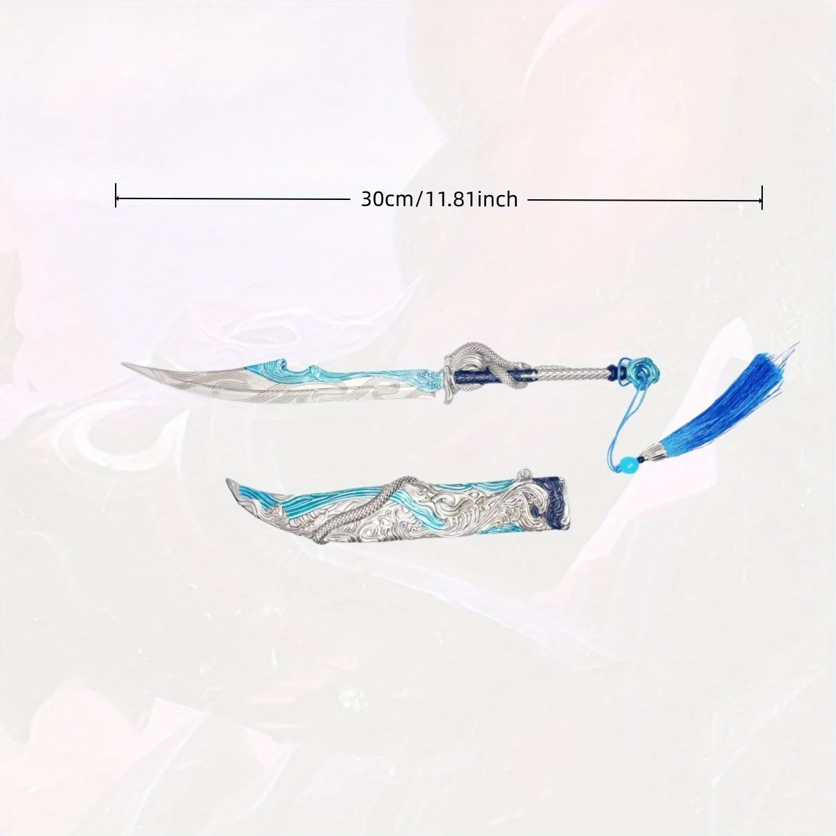 11,8 Zoll Naraka Bladepoint Metall Katana Schwert Original Samurai Japanischer Katana Säbel Ninja Messer Cosplay Zubehör Prop Spielzeug