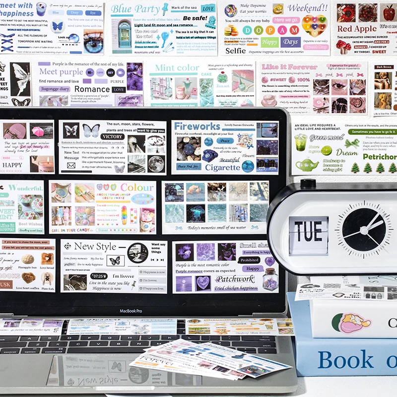 30 unid/libro coreano Ins Daydream Valley serie película cortada pegatina diario funda de teléfono DIY Scrapbooking pegatinas de decoración Kawaii