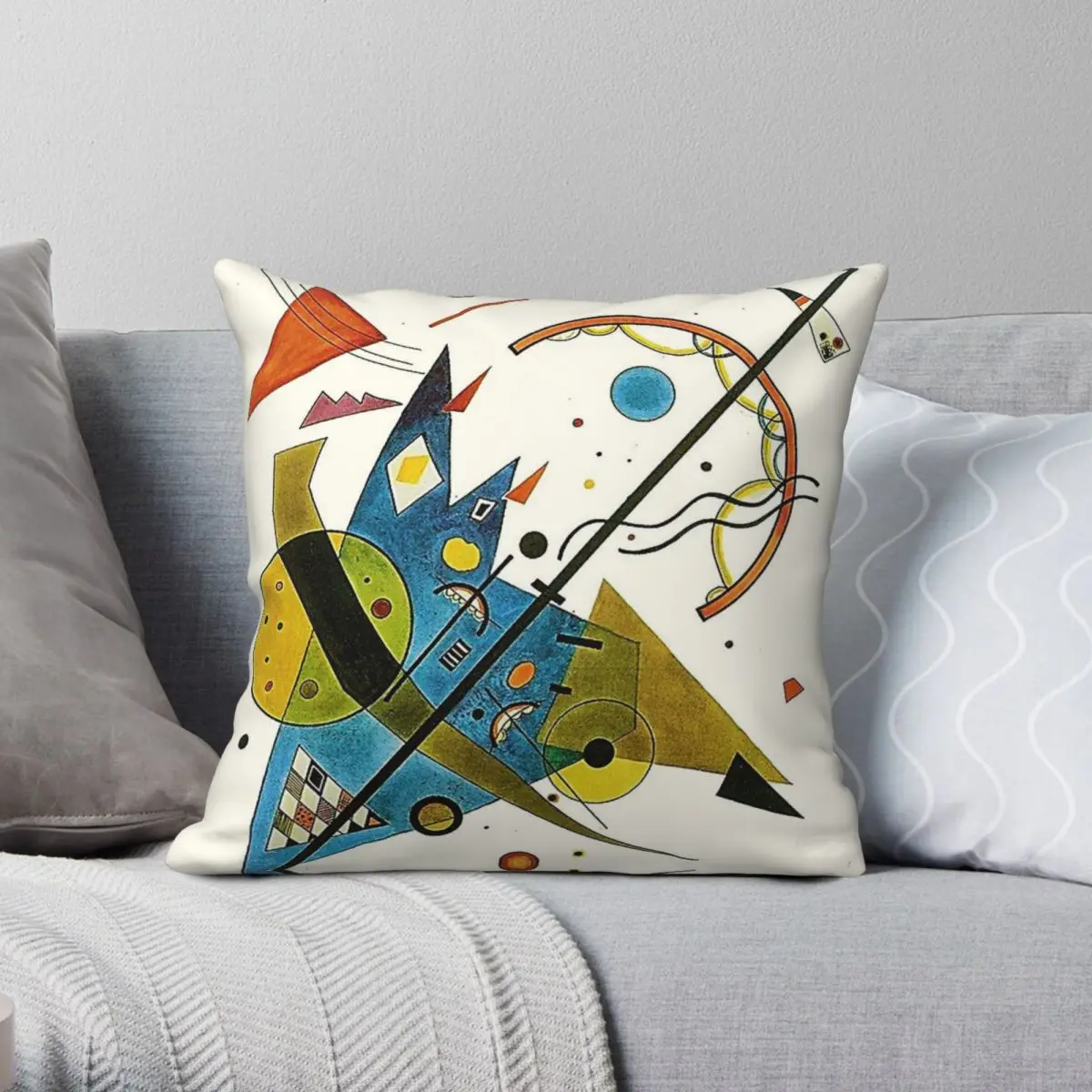 Wassily Kandinsky Arch And Point Square Pillowcase Polyester Linen Velvet Printed Zip Decor Pillow Case Bed Cushion Cover 45x45