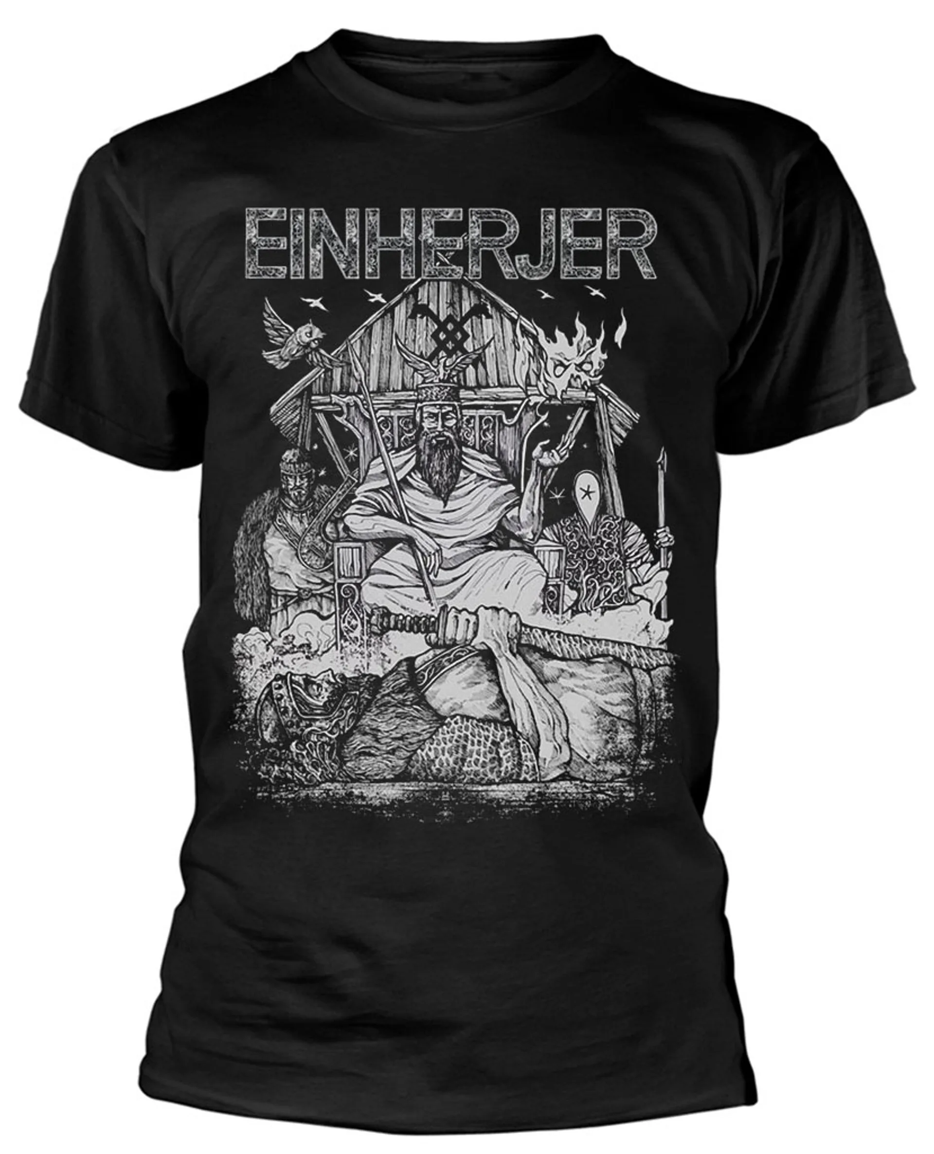 

Einherjer Midgardsblot футболка для мужчин и женщин хлопковые футболки с короткими рукавами ретро хип-хоп рок-группа летние топы мужская футболка уличная одежда
