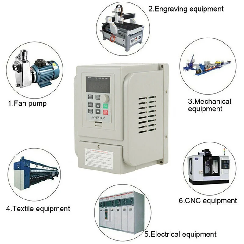 3X 2.2KW 3HP 220V Variable Frequency Drive Inverter CNC VFD VSD Single To 3 Phase