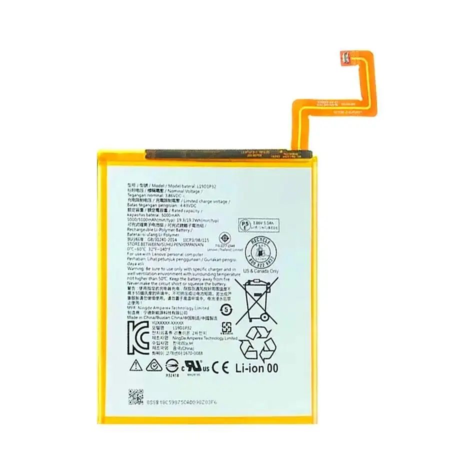 5000Mah L19D1P32 أداء جيد لدرجة الحرارة المنخفضة لينوفو تاب M10 TB-X505X X505L X505F بطارية الجهاز اللوحي #2