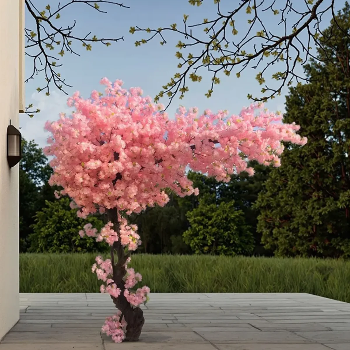 

Artificial Cherry Blossom Tree Outdoor Wedding Hotel Decoration pink Flower Plant Wedding Table Centerpiece Decoration