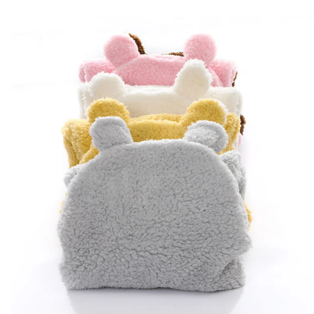 طفل قماط بطانية 2-Layer الكرتون الحيوان نمط دافئ مريح الوليد التفاف قابل للتعديل مقنعين قماط كيس النوم