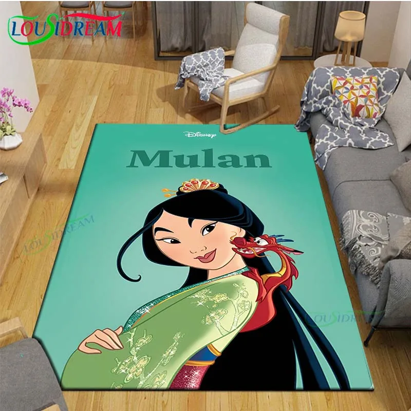 

Hot Mulan Disney Cartoon Warrior Carpet Outdoor Rug Area Rug Non-slip Carpet Bedroom Decor Carpet for Kids Luxury Birthday Gift
