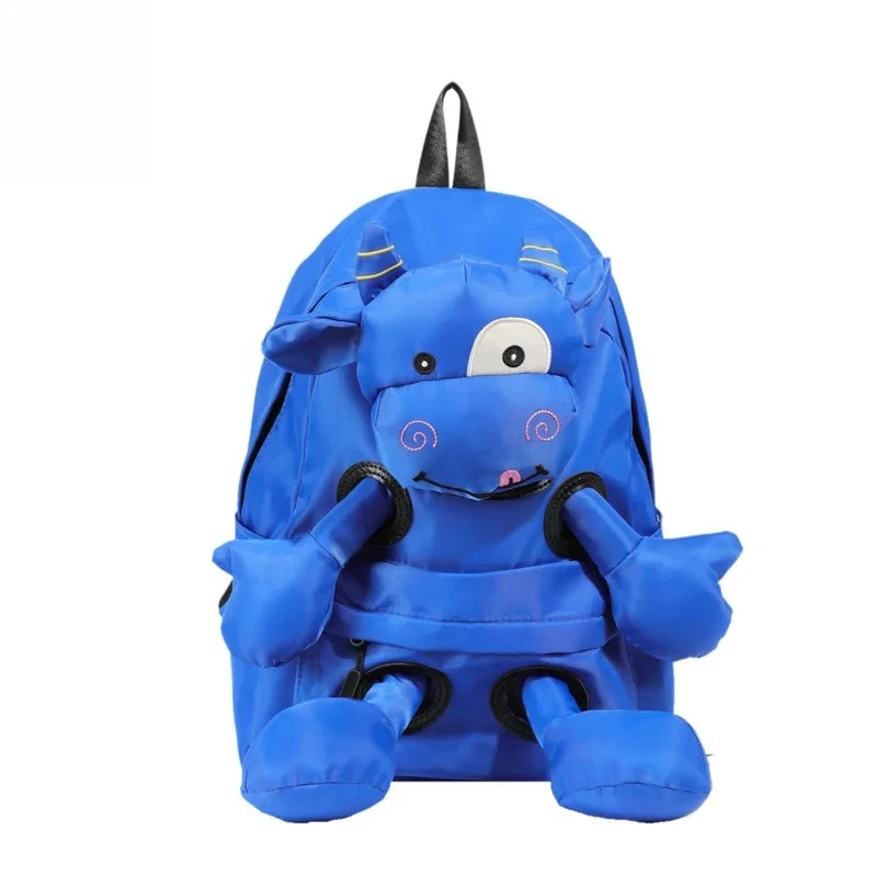 2026 New Women's Cute Cow Cartoon Plush Backpack | Large Capacity Student School Bag Casual Travel Fashion Daily Outing Bag