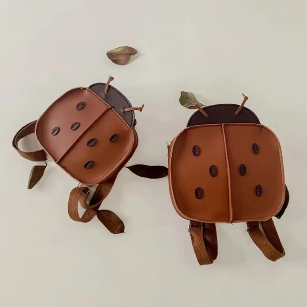 Joaninha design dos desenhos animados joaninha mochila alças ajustáveis couro do plutônio sacos de escola do jardim de infância à prova dwaterproof água resistente ao desgaste