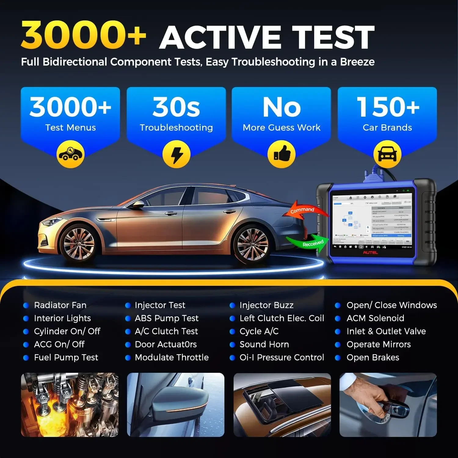 Autel Scanner MaxiIM IM508S, 2026 Full Bidirectional OBD2 Diagnostic Tool | 3000+ Active Tests, 40+ Services, OE All Systems OBDII Scan for All Cars, Enhanced of IM508 MaxiCOM MK900BT MK900 MK808S, FCA