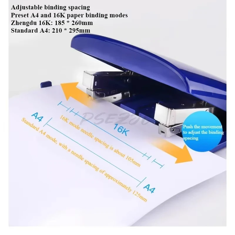 55Y2 Double Head Effortless Standard Stapler 50 Pages Two End Document Stapler 24/6 26/8 Needles