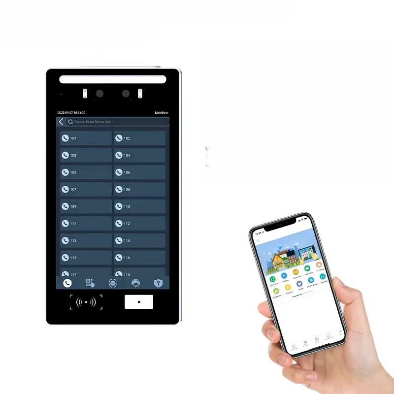 8 waterproof IP66 smart door phone access control touch screen SIP video door phone facial recognition new